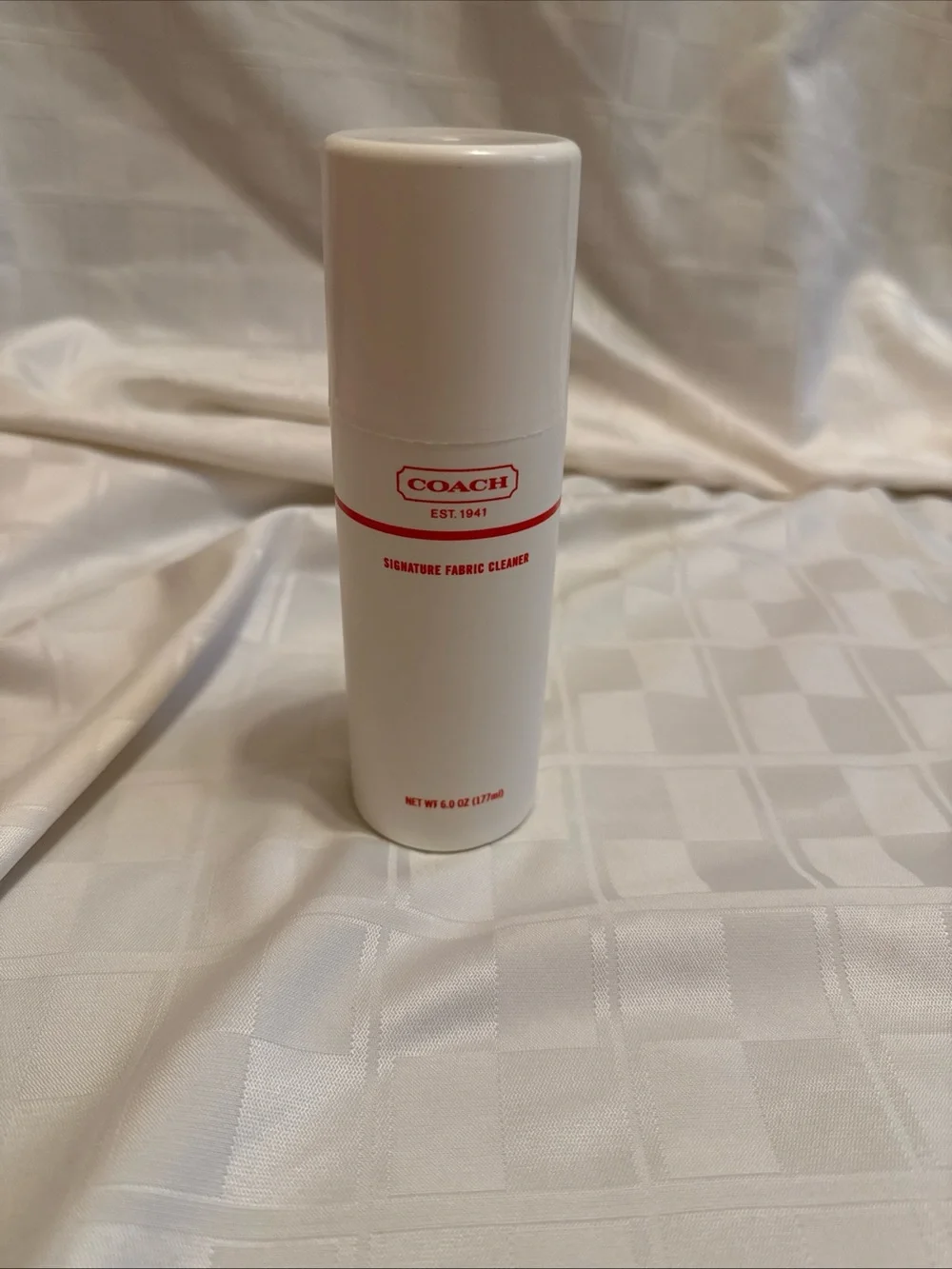 Coach White Fabric Cleaner with Red Logo-New